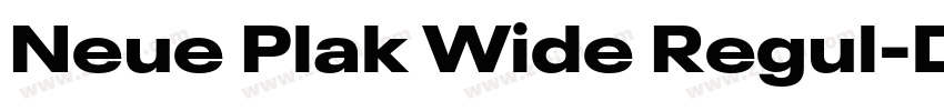 Neue Plak Wide Regul字体转换